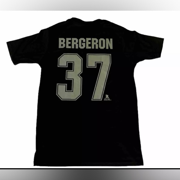 Pro Edge BOSTON BRUINS Patrice BERGERON #37 Black Polyester SS T Shirt Size M - Picture 4 of 6